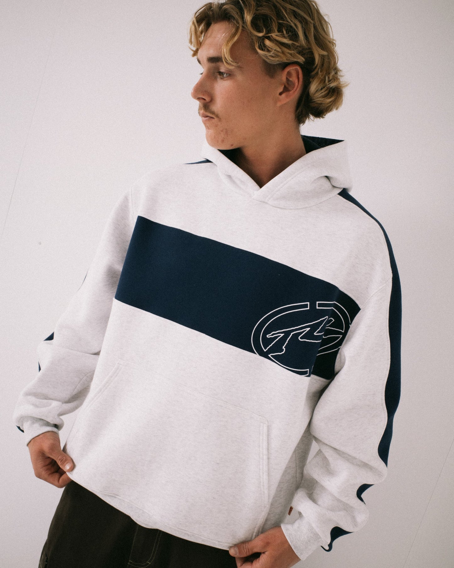 Rusty Kill Switch Hooded Fleece - Ecru Marble