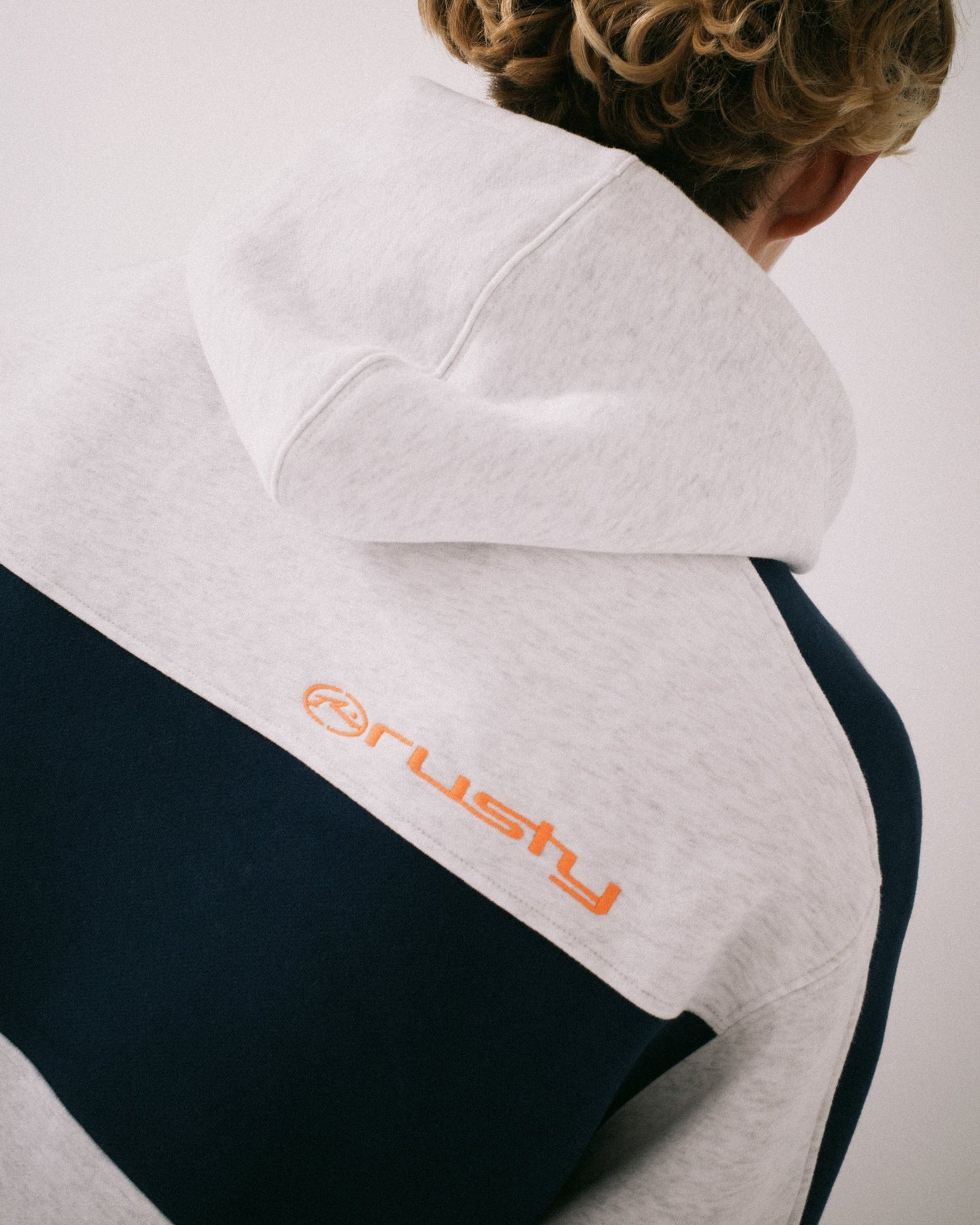 Rusty Kill Switch Hooded Fleece - Ecru Marble