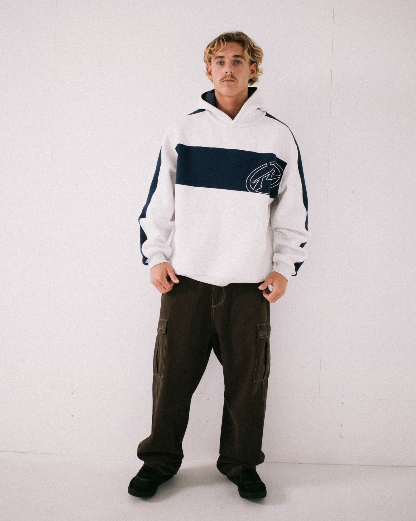 Rusty Kill Switch Hooded Fleece - Ecru Marble