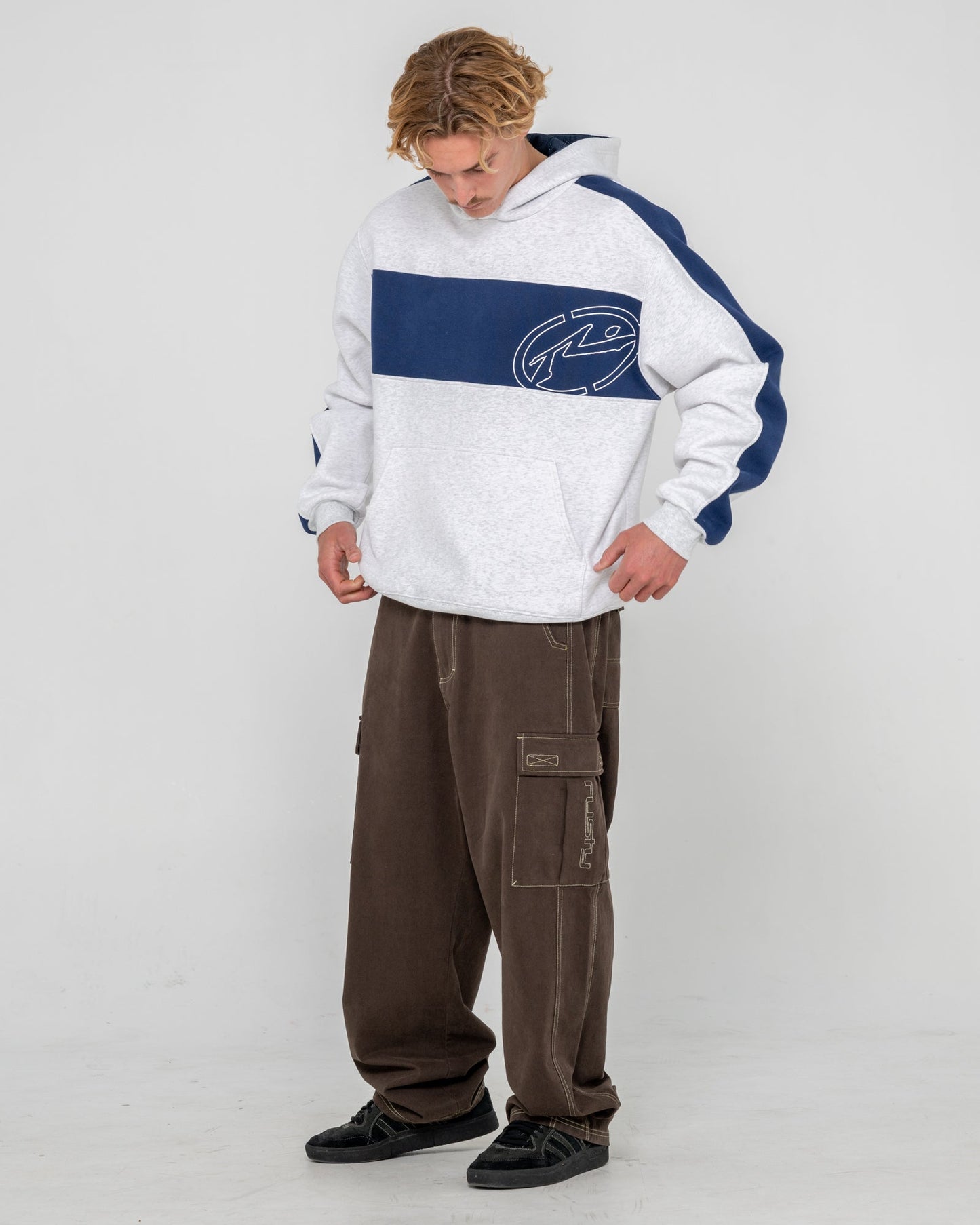 Rusty Kill Switch Hooded Fleece - Ecru Marble