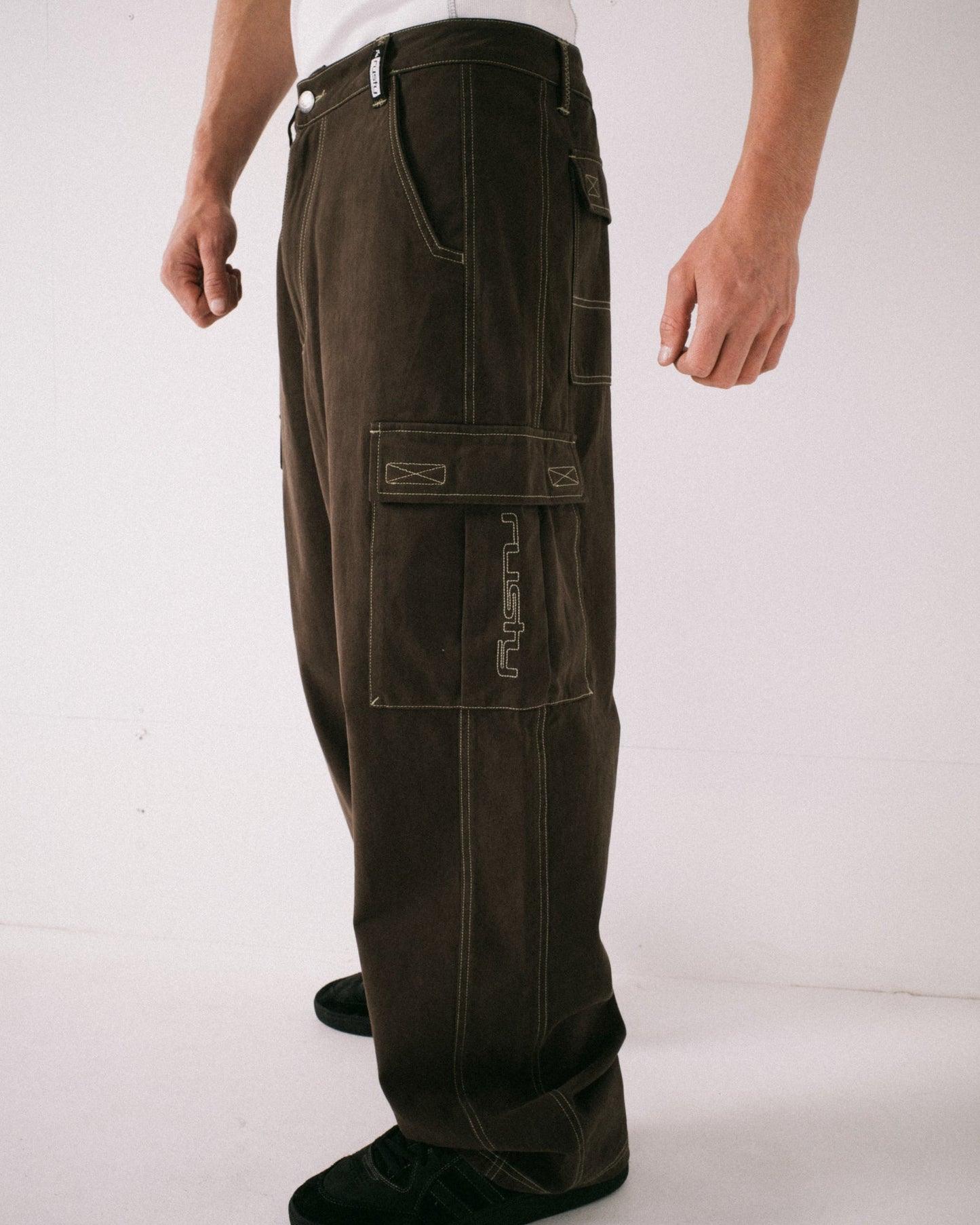 Rusty Grizzly Baggy Cargo Pant - Pinecone
