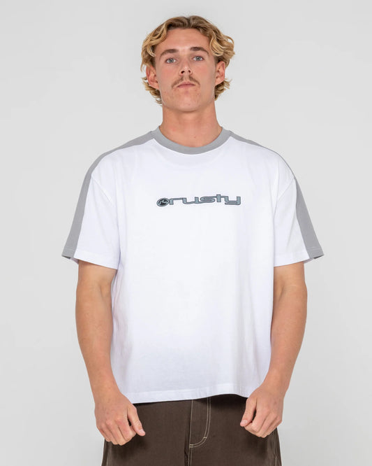 Rusty Weapon Cropped Ringer Tee - White