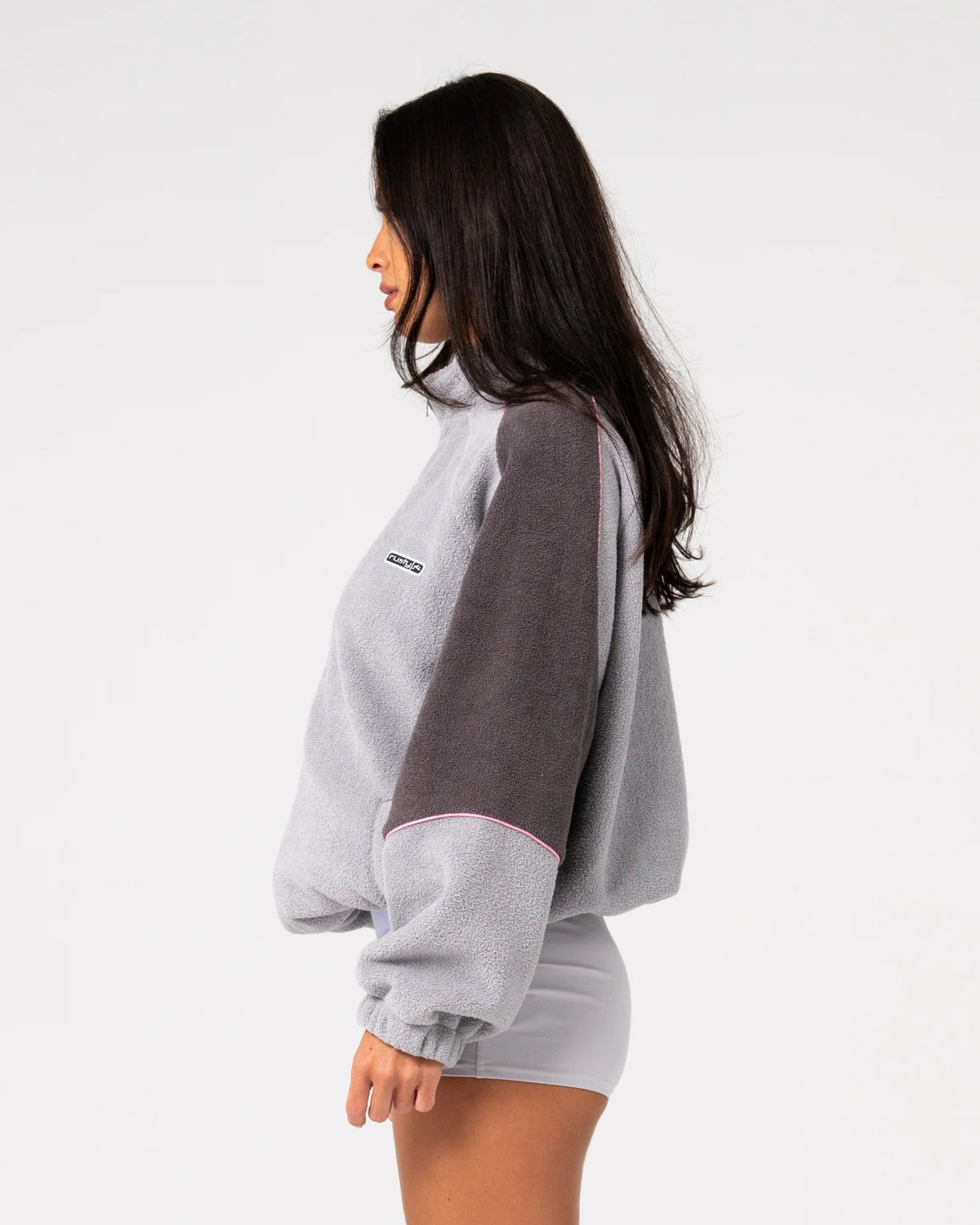 Rusty Coach Zip Through Sherpa Fleece - Ultimate Grey
