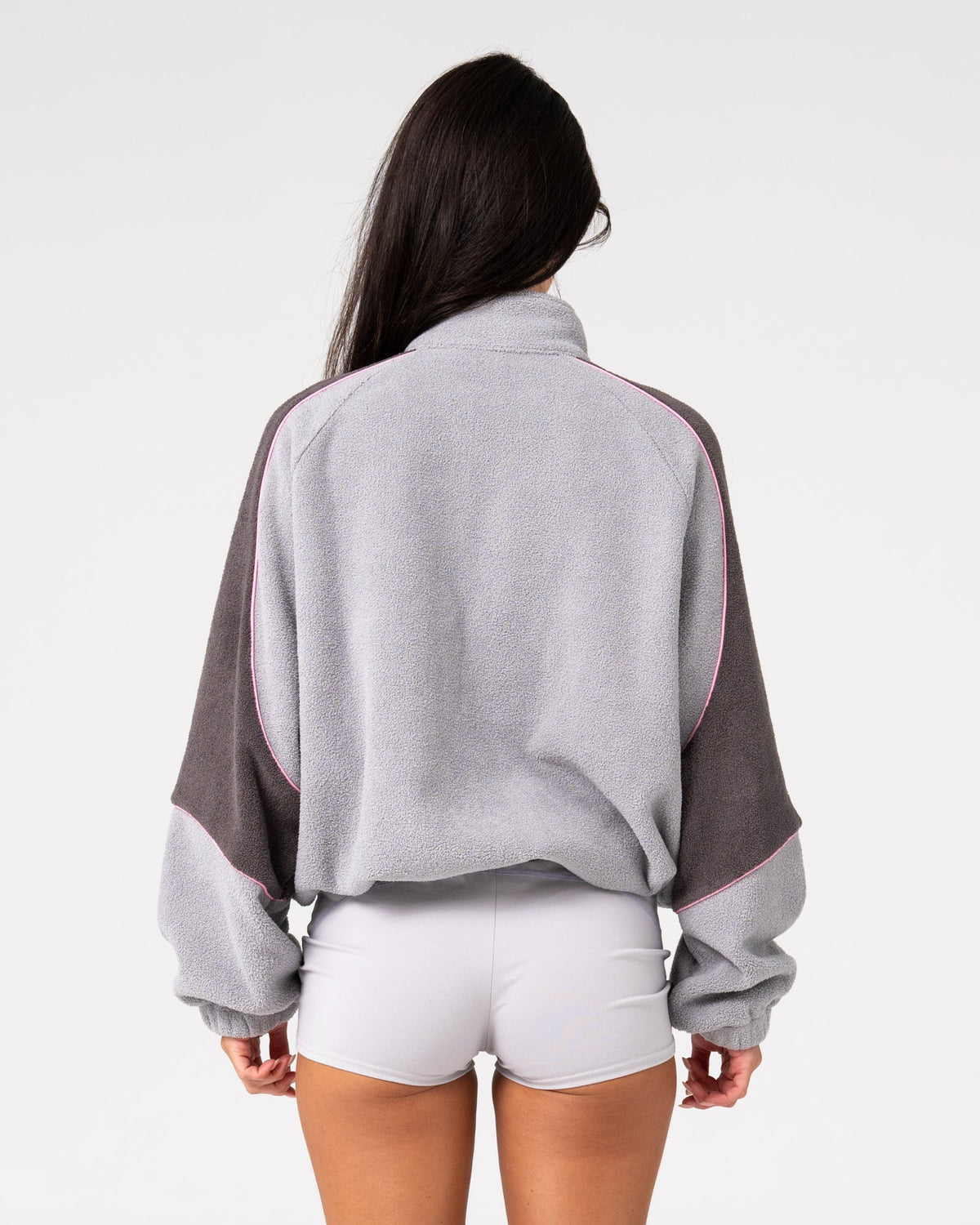 Rusty Coach Zip Through Sherpa Fleece - Ultimate Grey
