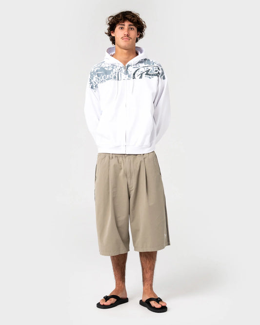 Rusty Chief Keef Lightweight Zip-Thru Hoodie - White