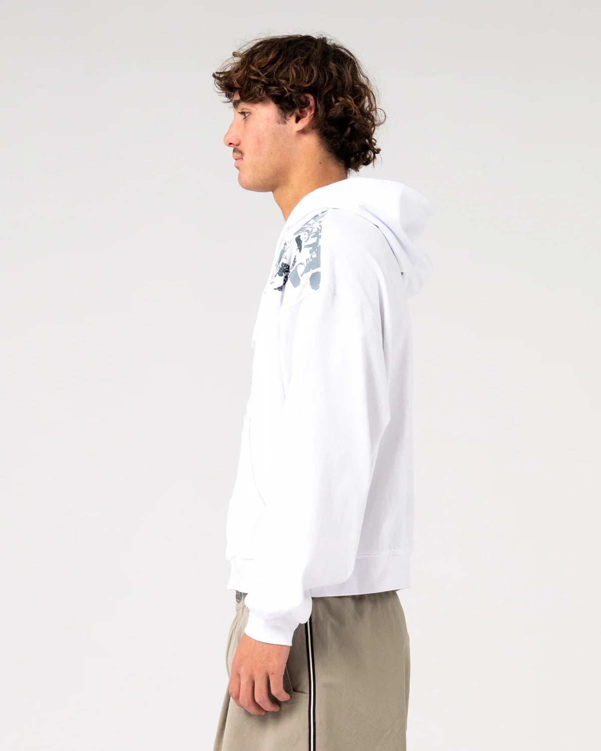 Rusty Chief Keef Lightweight Zip-Thru Hoodie - White
