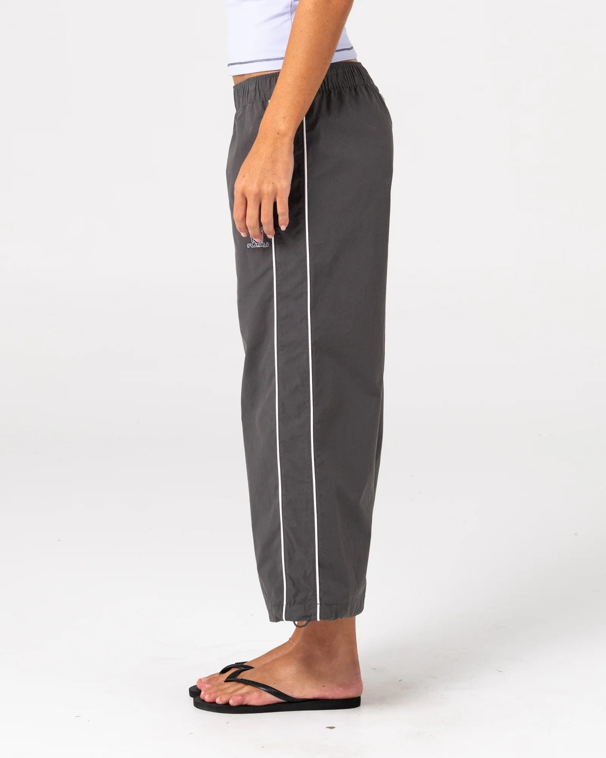 Rusty Played Low Rise Capri Track Pant - Carbon