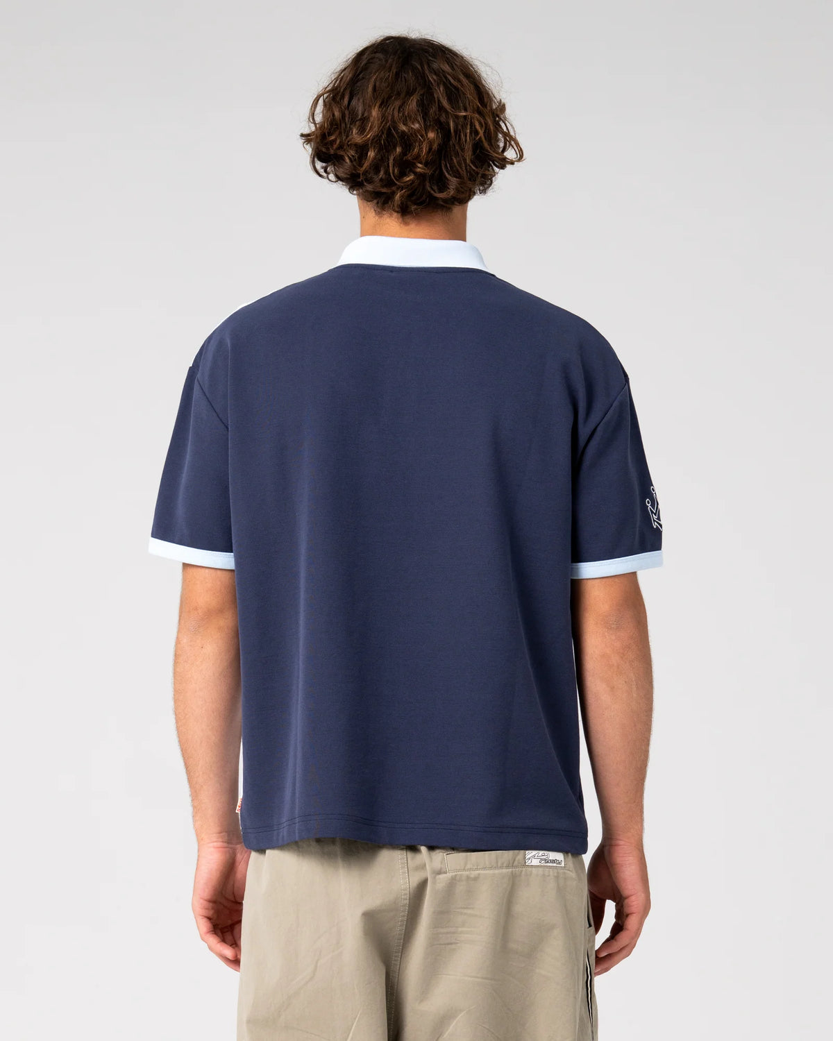 Rusty Prestige Short Sleeve Polo - Navy Blue