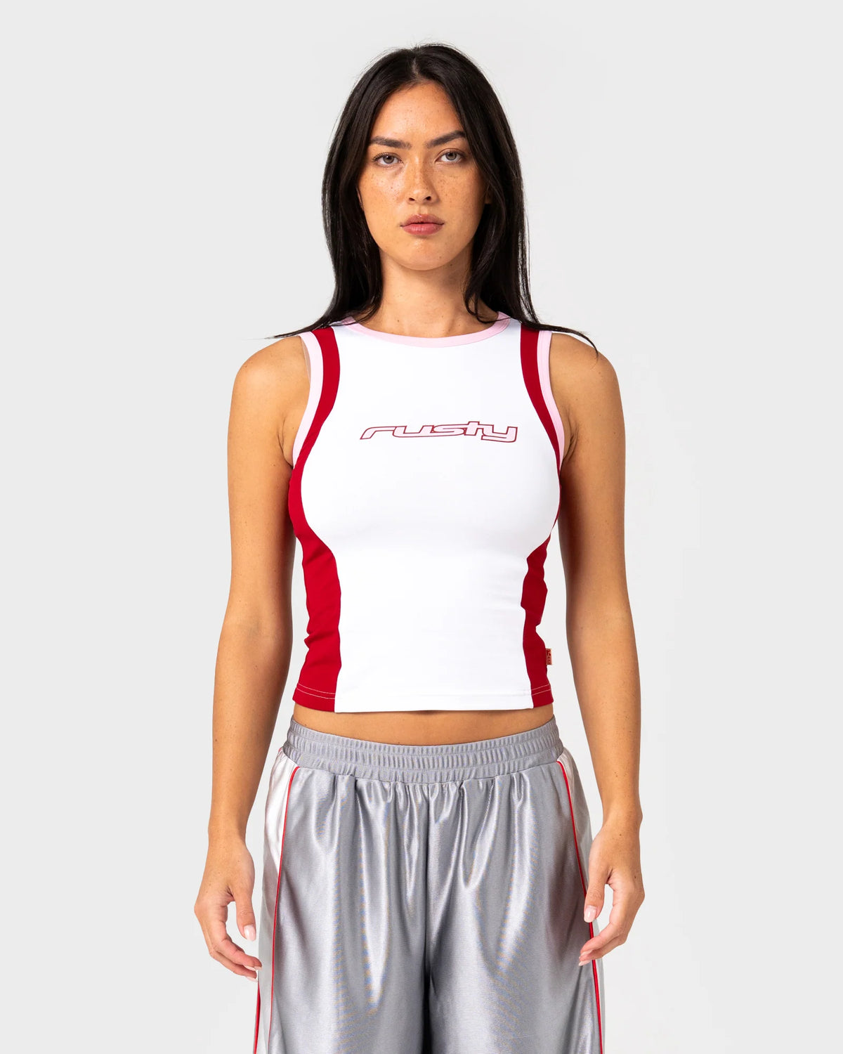 Rusty Messi Contrast Tank - White