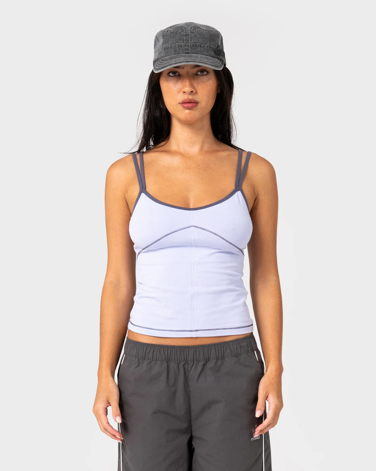 Rusty Serve Fitted Cami Tank - Violet Blue