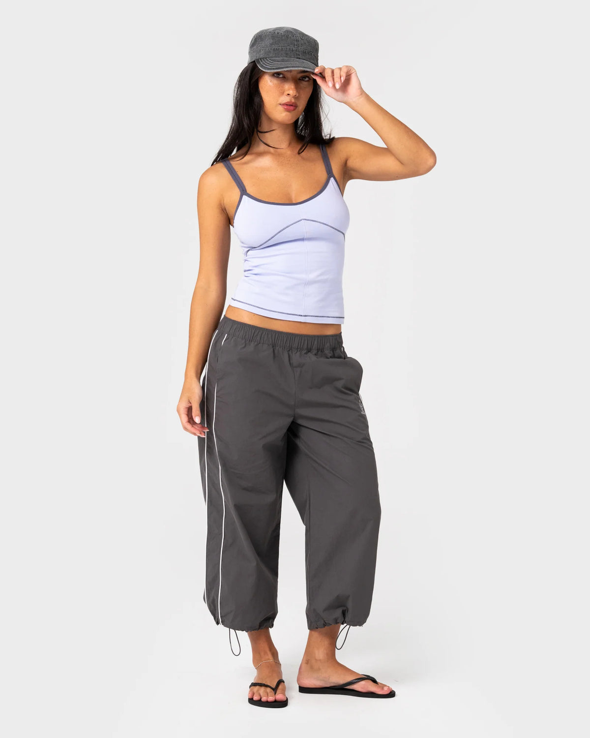 Rusty Serve Fitted Cami Tank - Violet Blue