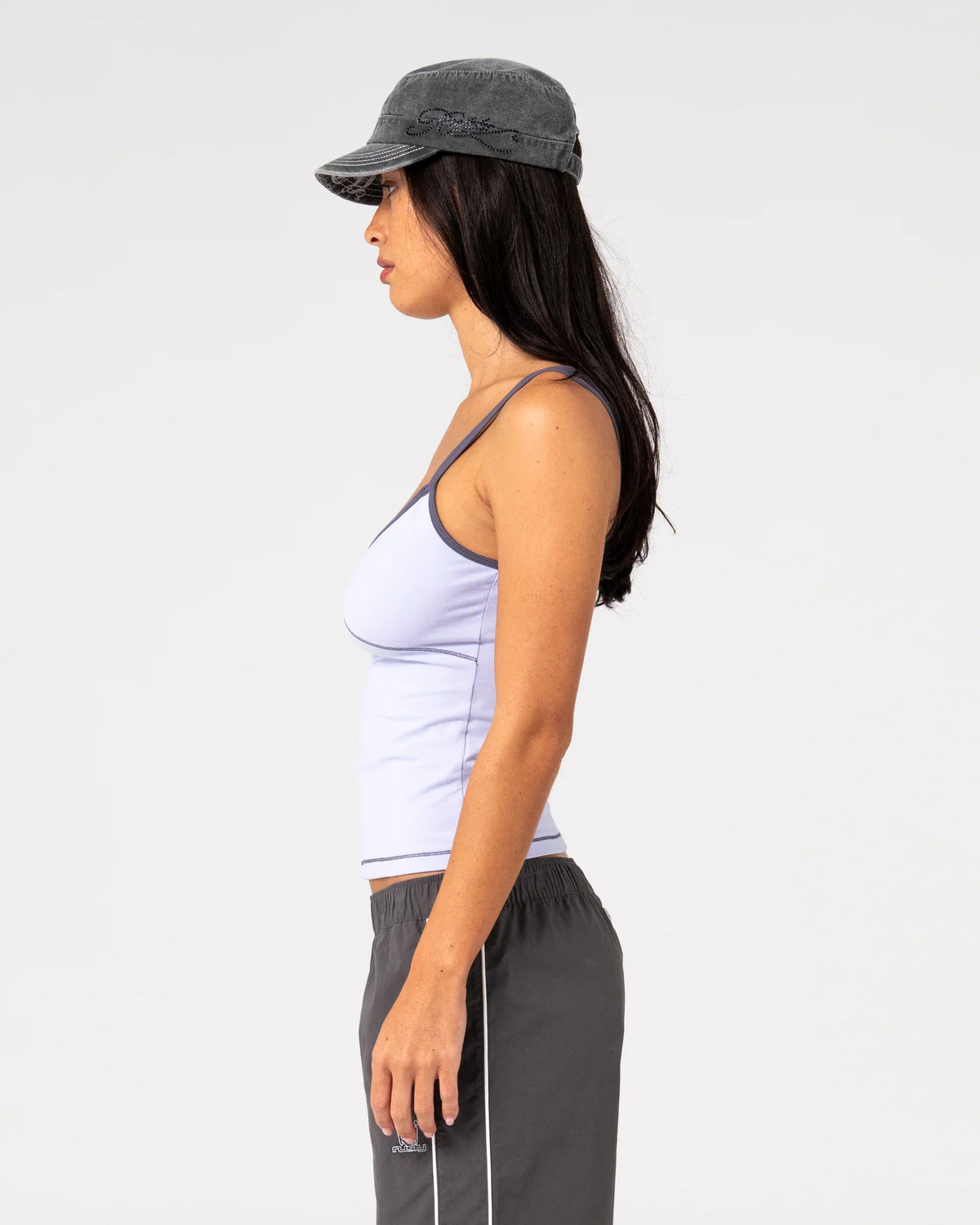 Rusty Serve Fitted Cami Tank - Violet Blue