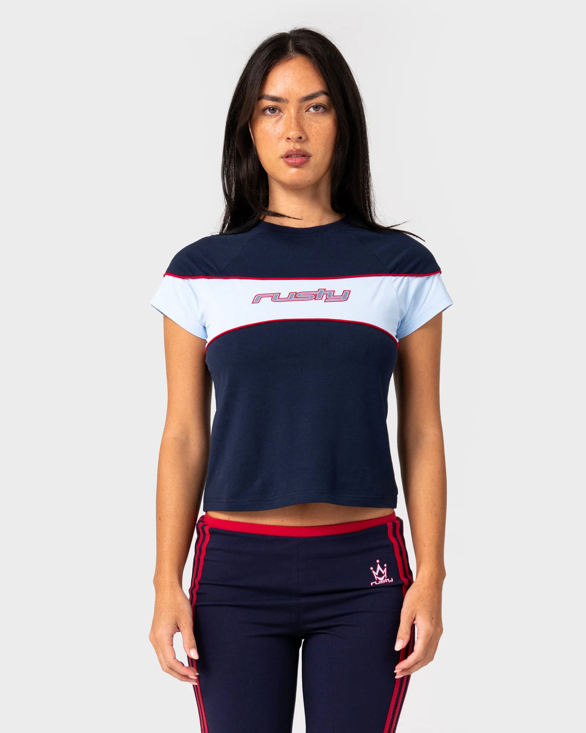Rusty Kinetic Baby Tee - Navy Blue