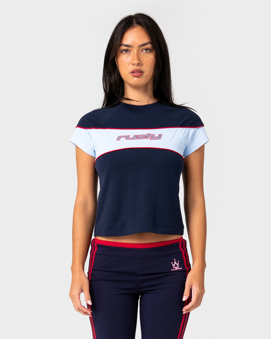 Rusty Kinetic Baby Tee - Navy Blue