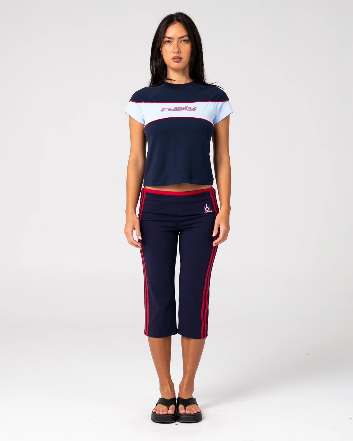 Rusty Kinetic Baby Tee - Navy Blue