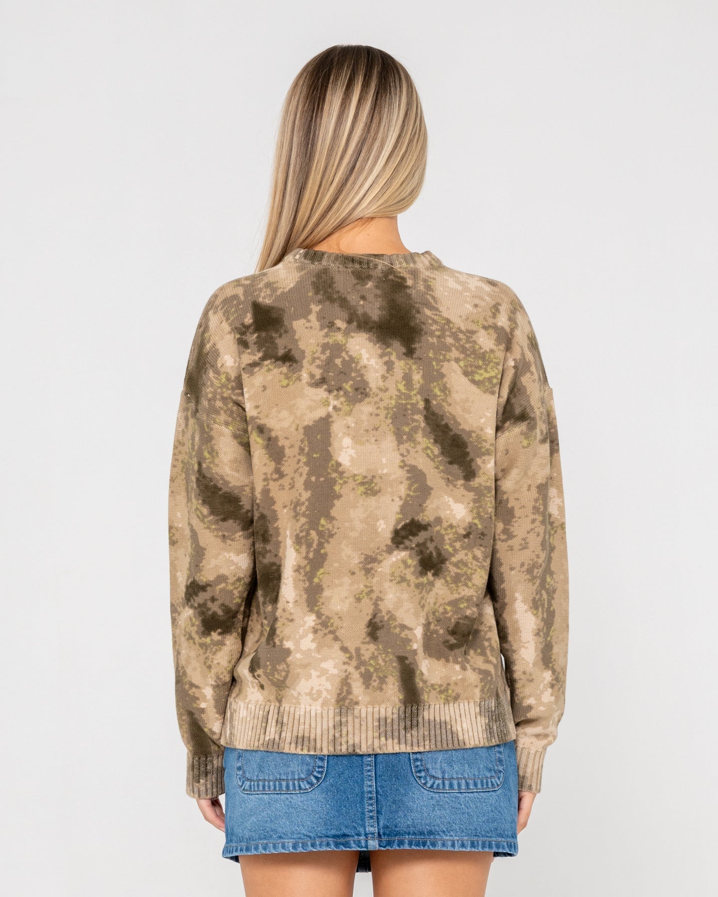 Rusty Camoozy Knitted Crew - Camo