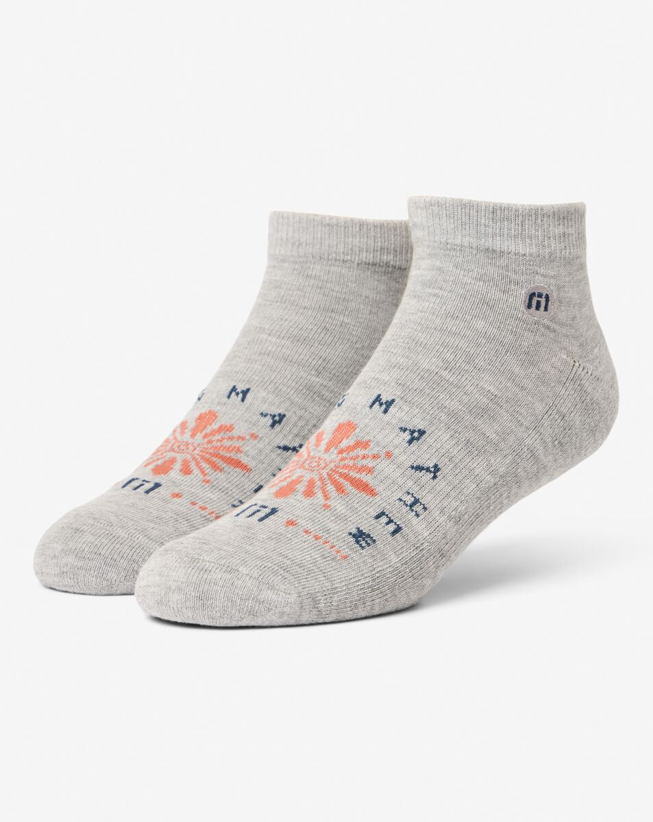Travis Mathew Deco Ankle Socks - Heather Grey