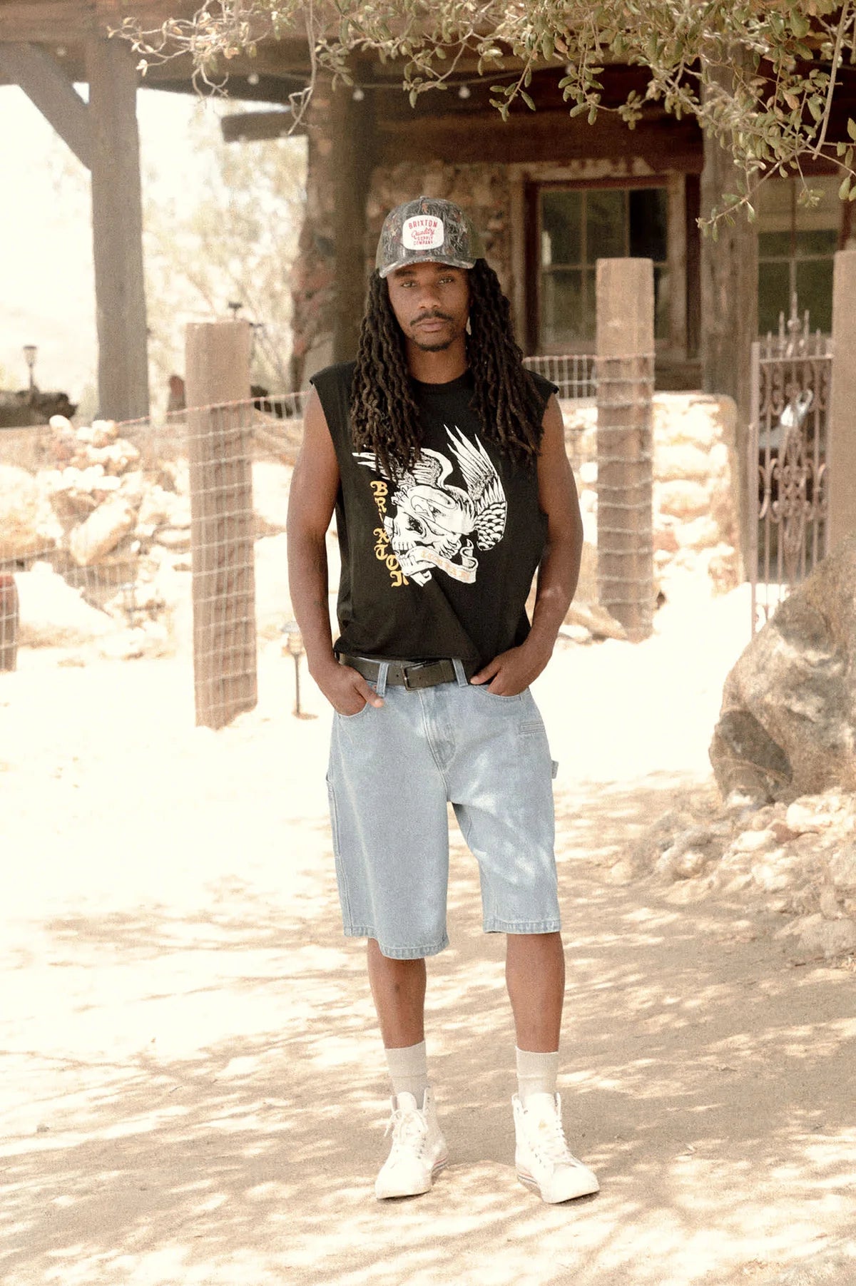 Brixton Hubal C MP Netplus Trucker Hat - Tree Camo/Olive