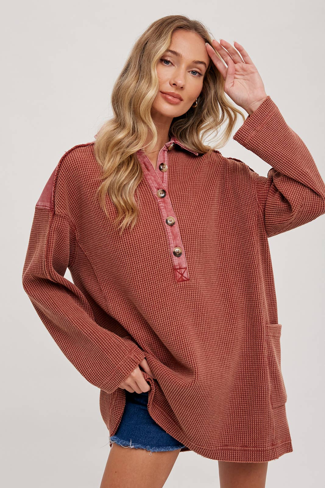 Thermal Henley Tunic