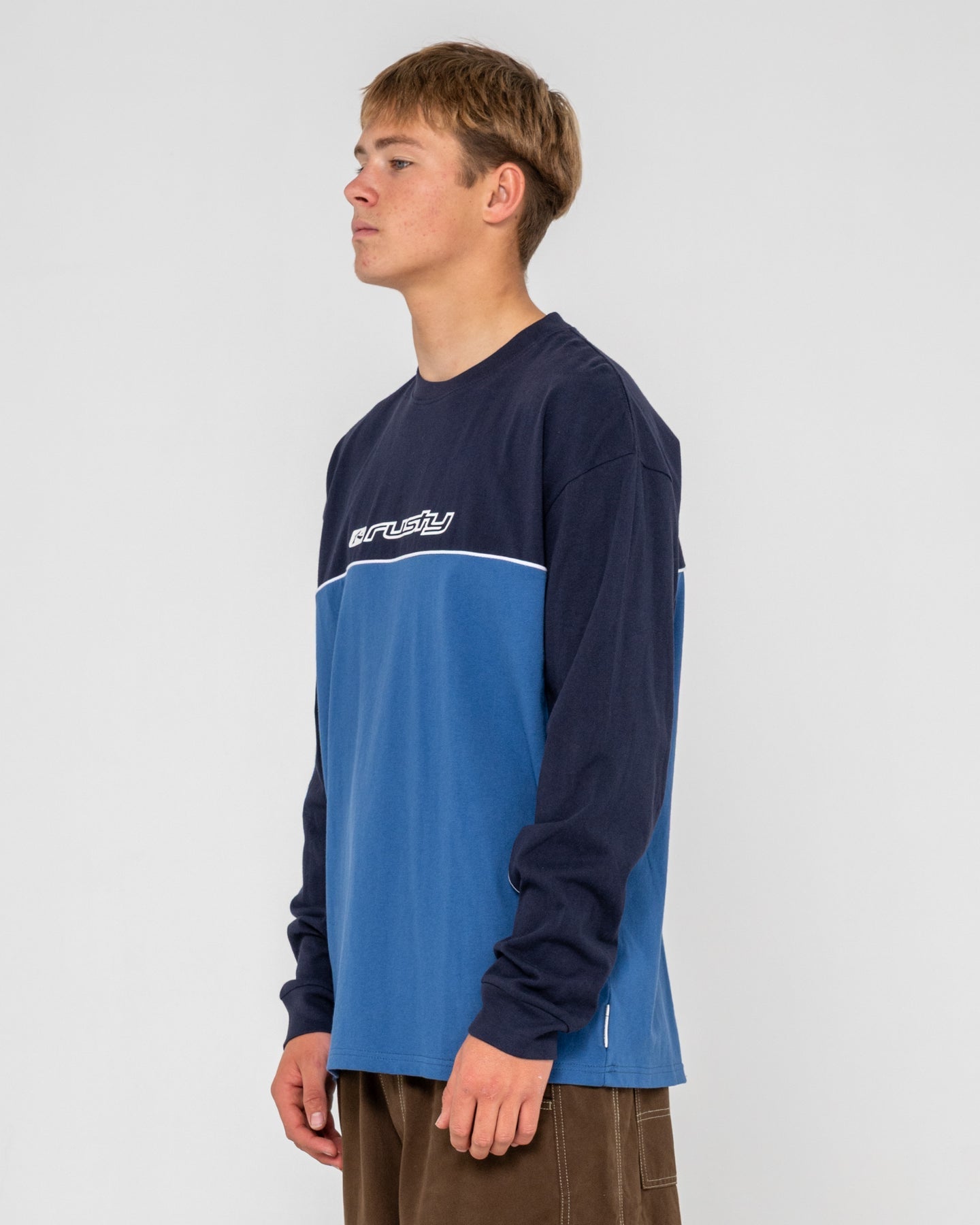 Rusty Infinity L/S Tee - Atlantic Blue