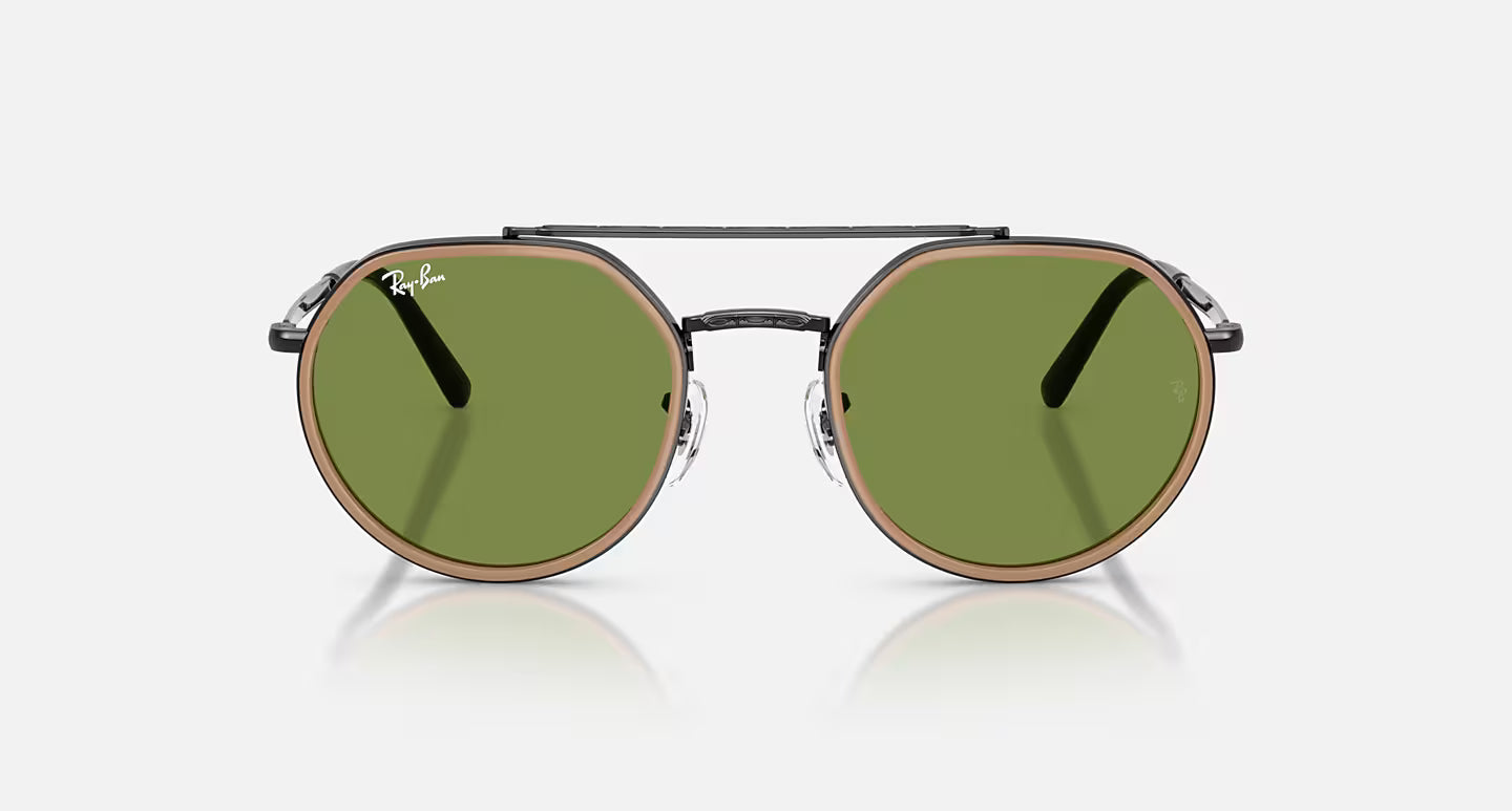 RB3765 Polished Black w/ Green Lens