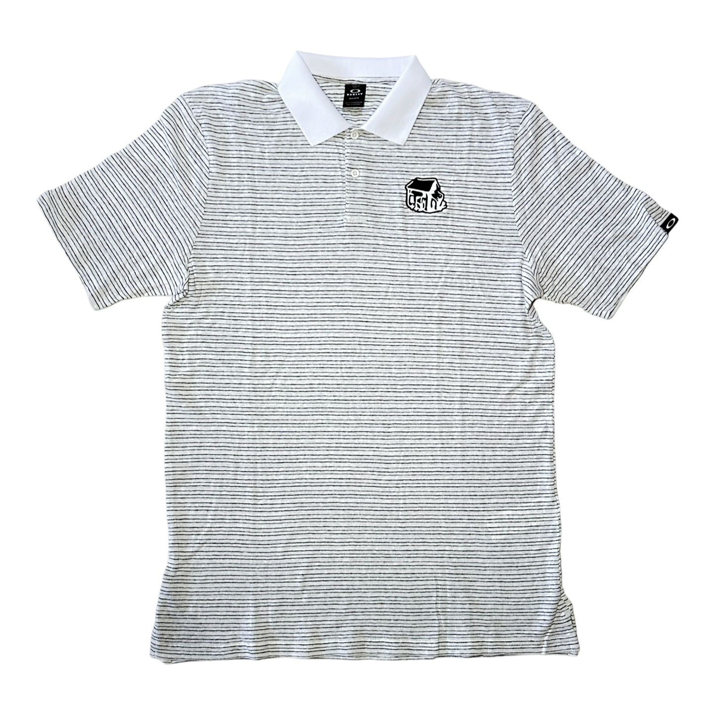 Oakley X Shack Debris Stripe Polo - Arctic Ice