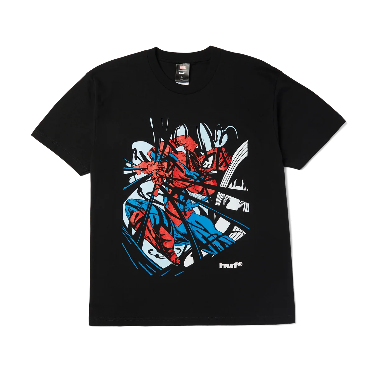 HUF x Spider-Man Entangled Washed Tee - Washed Black