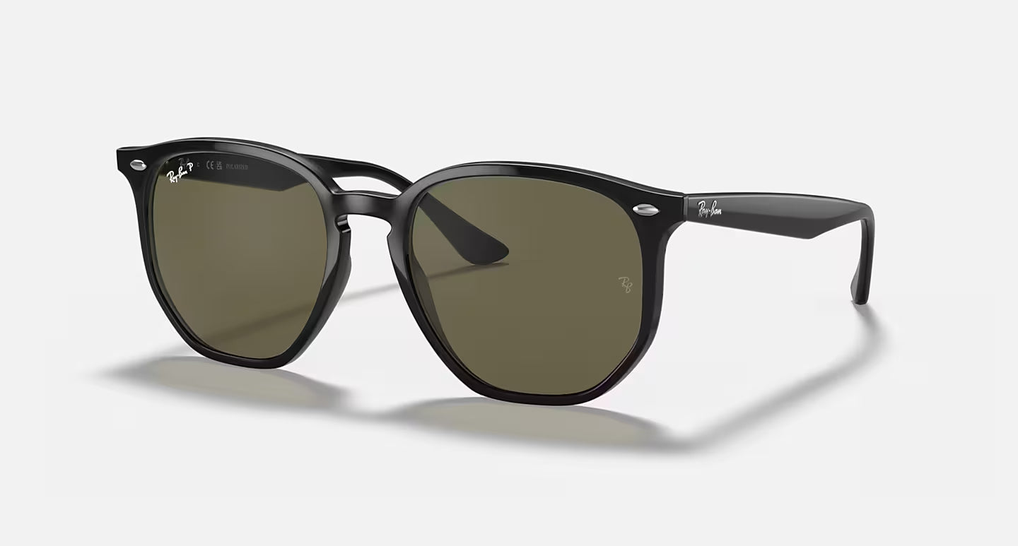 RB4306 Polished Black w/ Green Polarized Lens