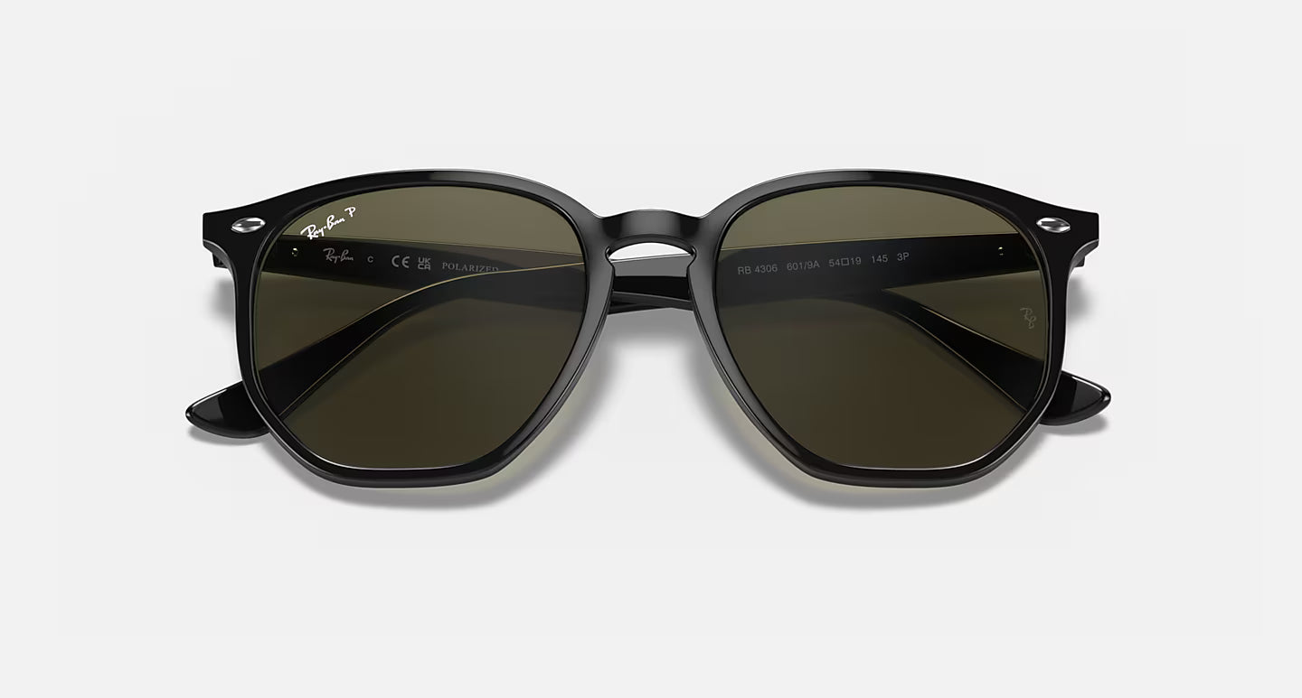RB4306 Polished Black w/ Green Polarized Lens