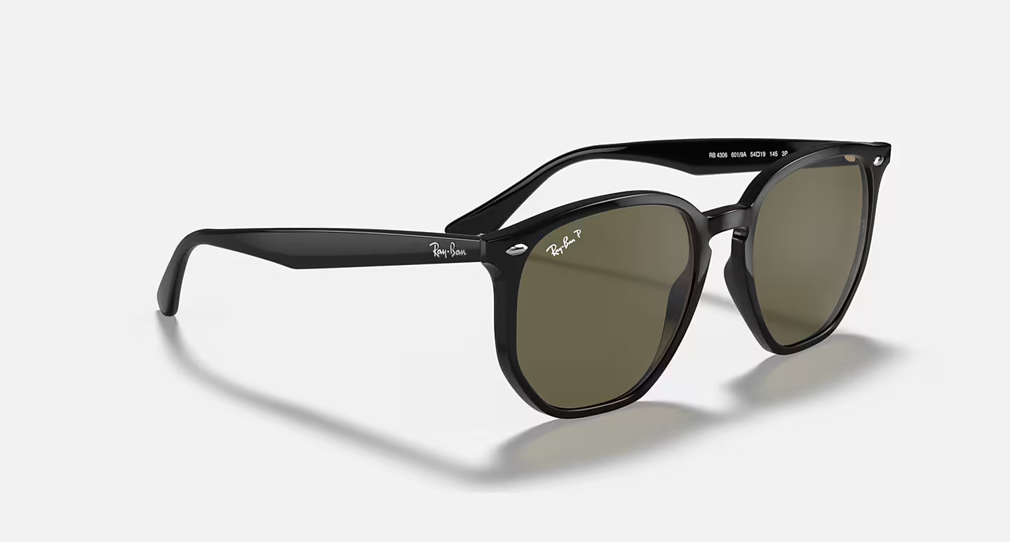 RB4306 Polished Black w/ Green Polarized Lens