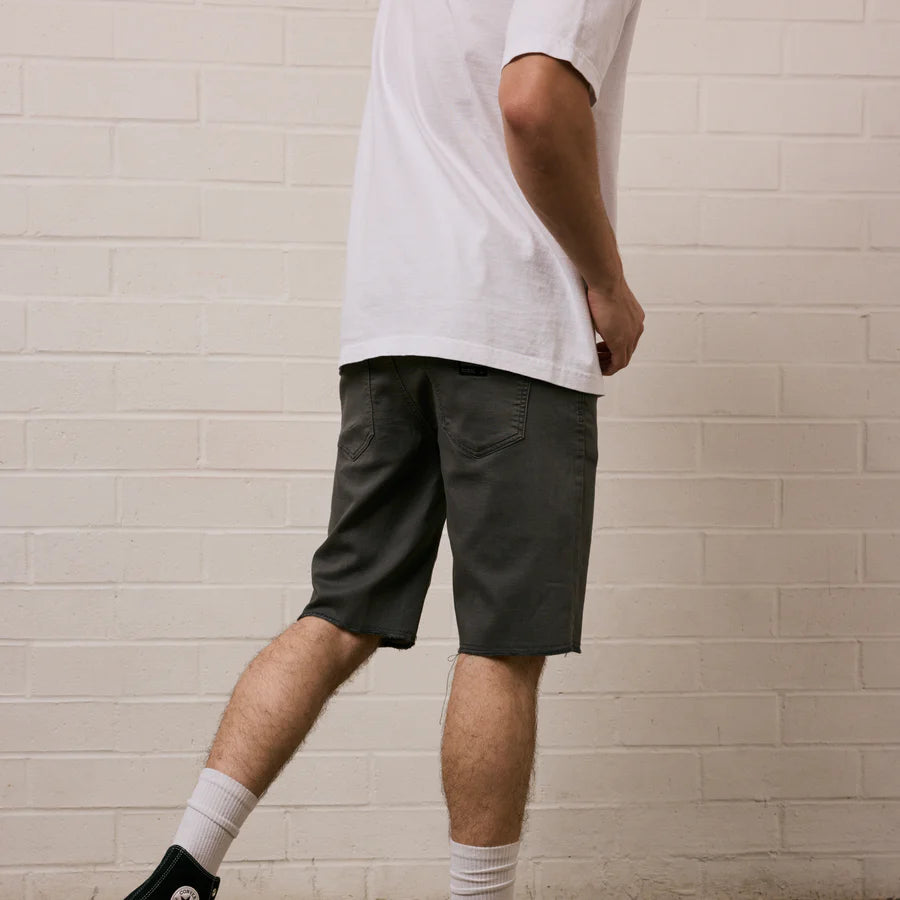 Ezekiel Now Denim Wash Short - Dark Grey