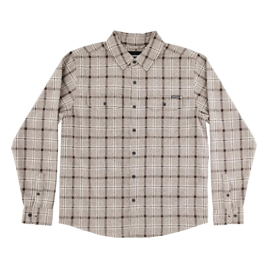 Independent Belmont L/S Flannel Button Down Top - Concrete