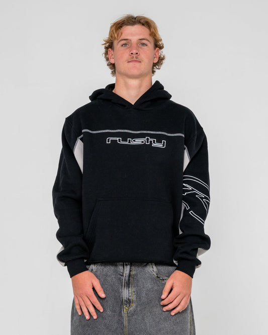 Rusty Titan Hooded Fleece - Black