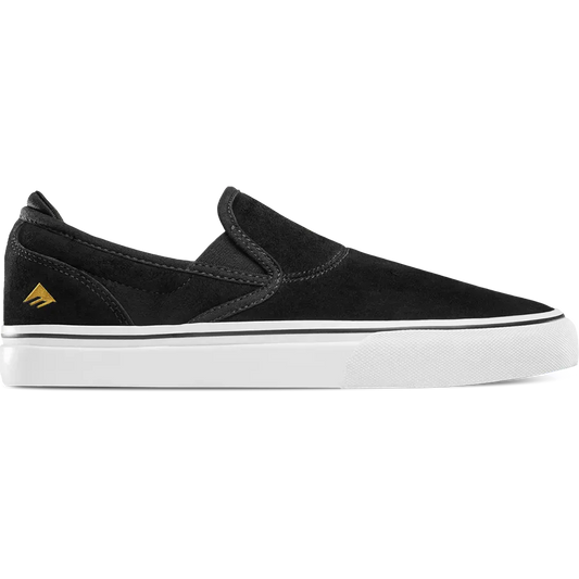 Emerica Wino G6 Slip On - Black / White w/ Gold