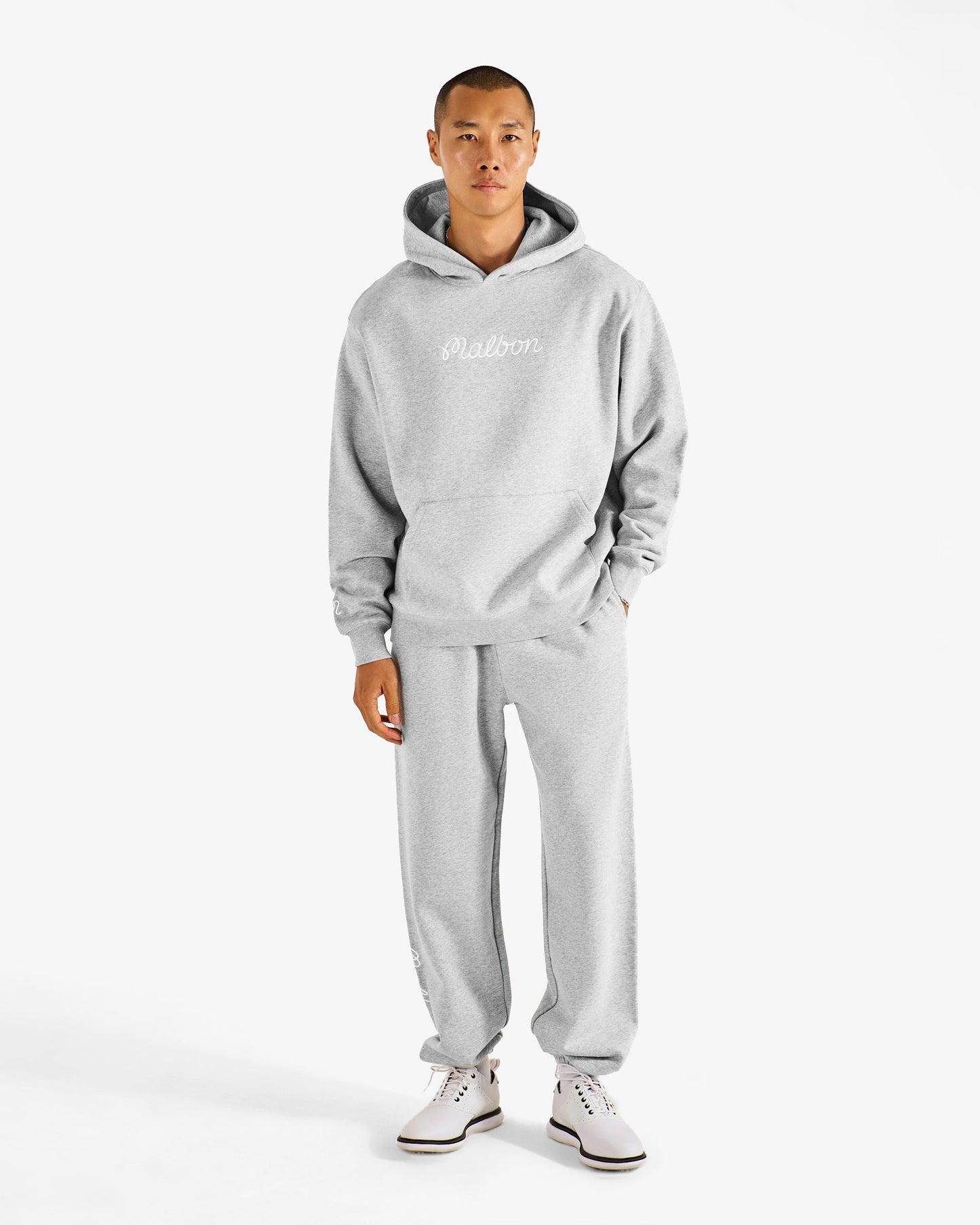 Malbon Fesque Hoodie - Heather Grey