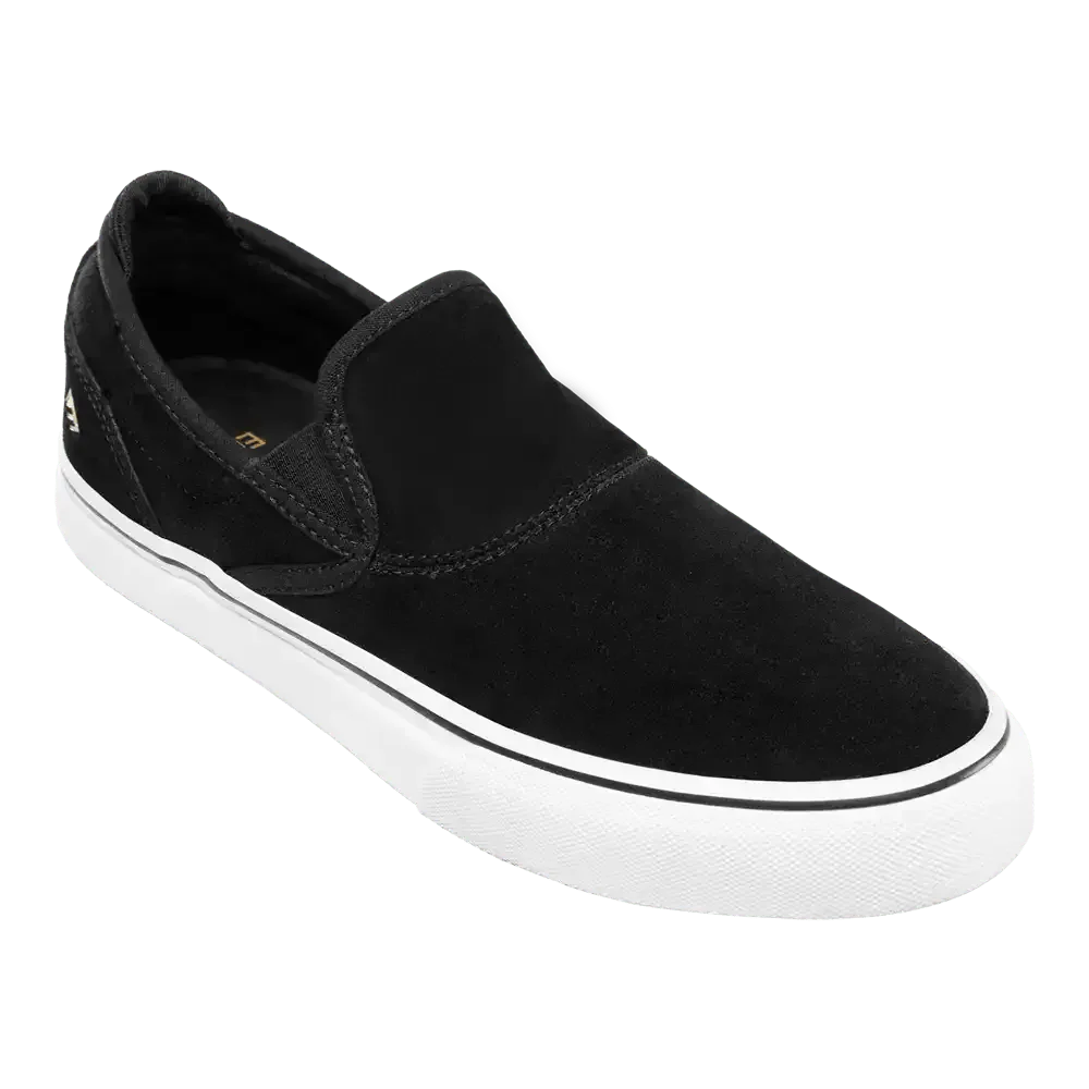Emerica Wino G6 Slip On - Black / White w/ Gold