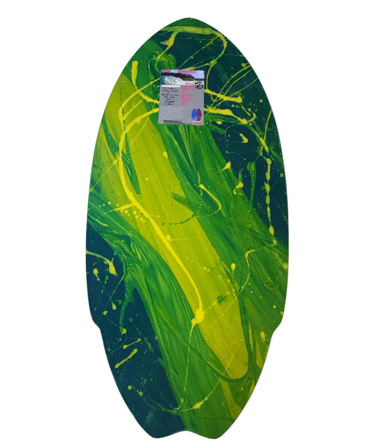 Exile Dude! Cruise Shape 3/4” Double Carbon Fiber Epoxy Skimboard - Small