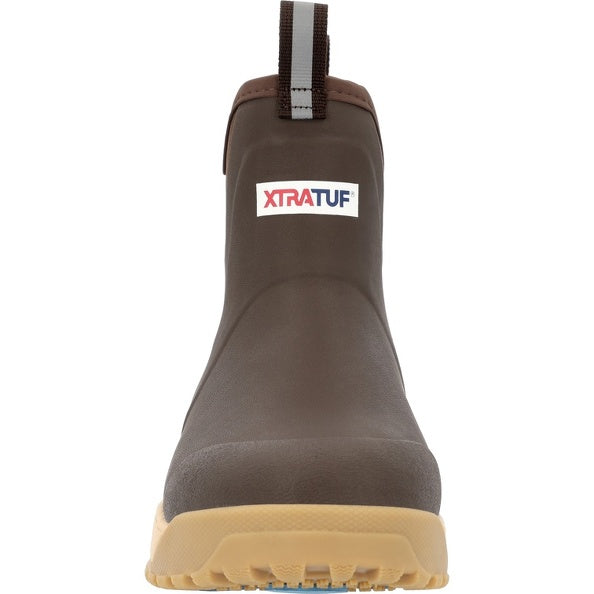 Xtratuf Men’s Glacier Trek Pro Ice Fleece Lined Ankle Deck Boot - Brown