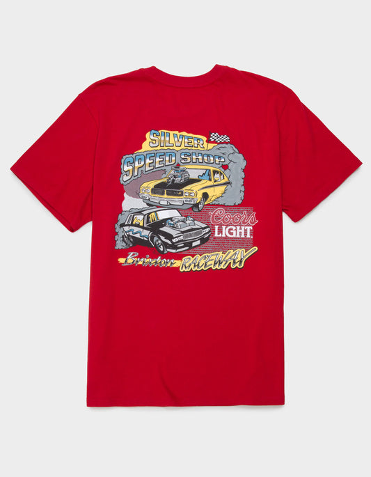 Brixton x Coors Light Raceway T-Shirt - Red