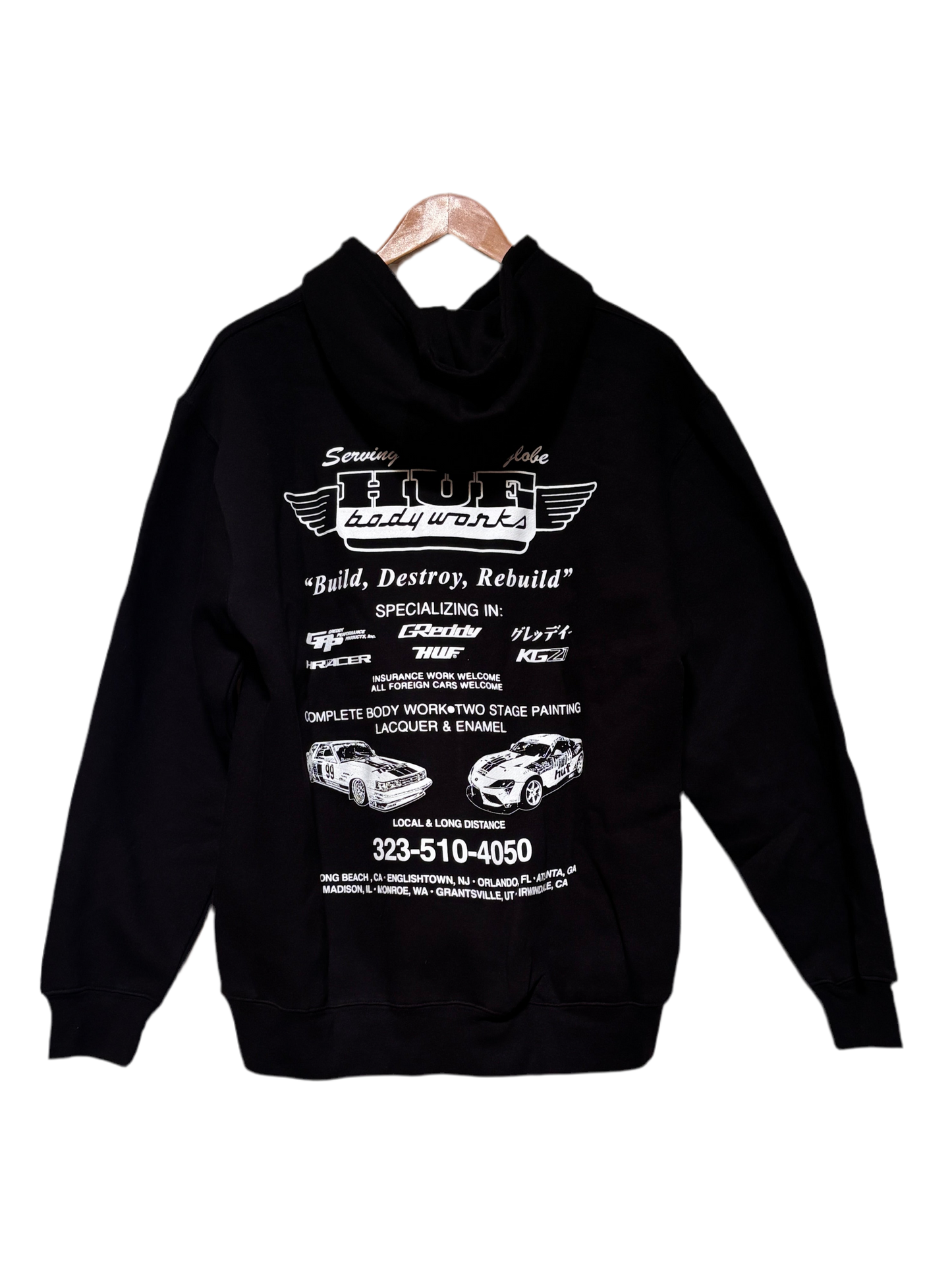 HUF x GReddy Body Works P/O Hoodie - Black