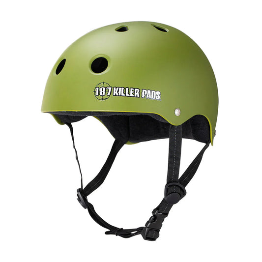 187 Pro Skate Helmet w/ Sweat Saver Liner - Army Green Matte