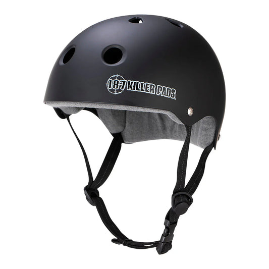 187 Pro Skate Helmet w/ Sweat Saver Liner - Matte Black