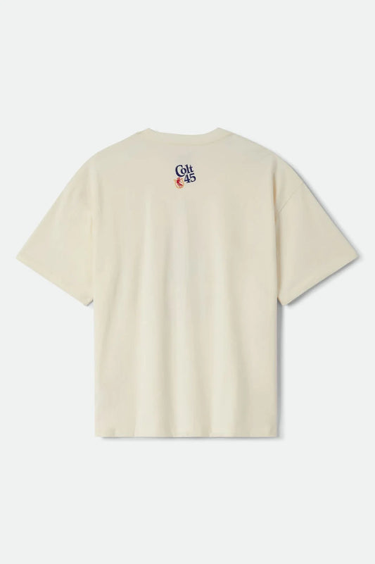 Brixton x Colt 45 40oz Oversized Tee - Cream