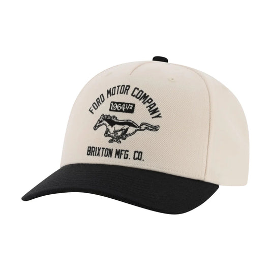 Brixton x Ford Mustang SnapBack Hat - Wimbledon White/Burnt Rubber