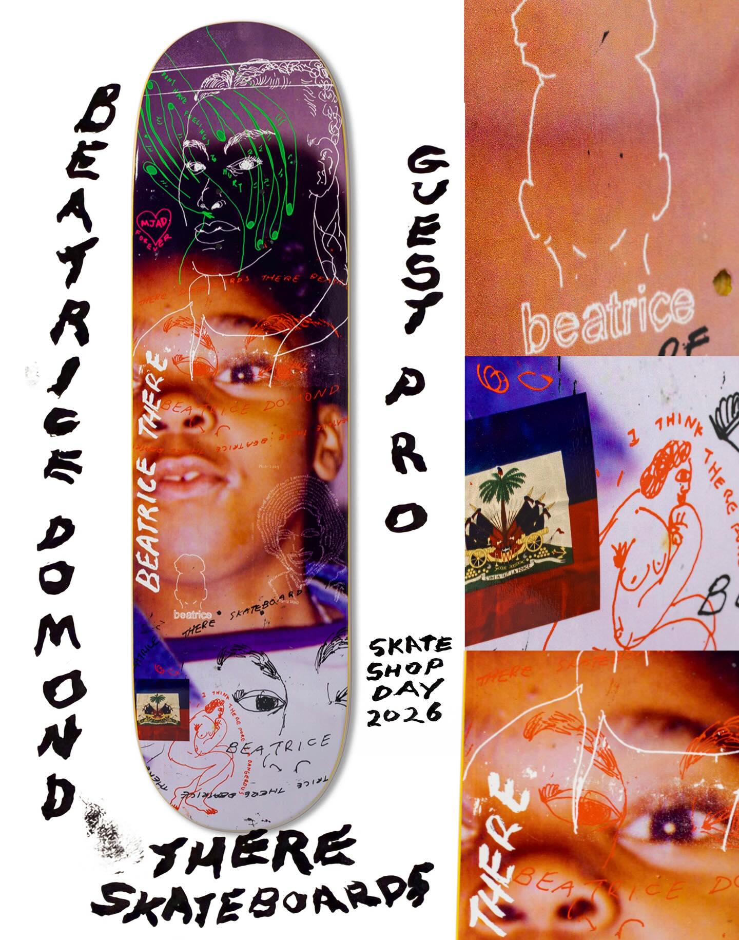 There Skate Shop Day 2026 Beatrice Domond Guest Fade True Fit Deck 8.25