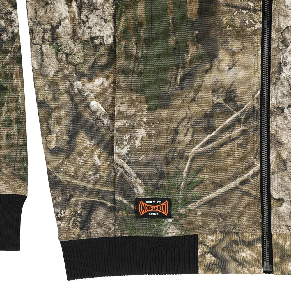 Independent BTG Hooded Canvas Work Jacket - Real Tree Camo