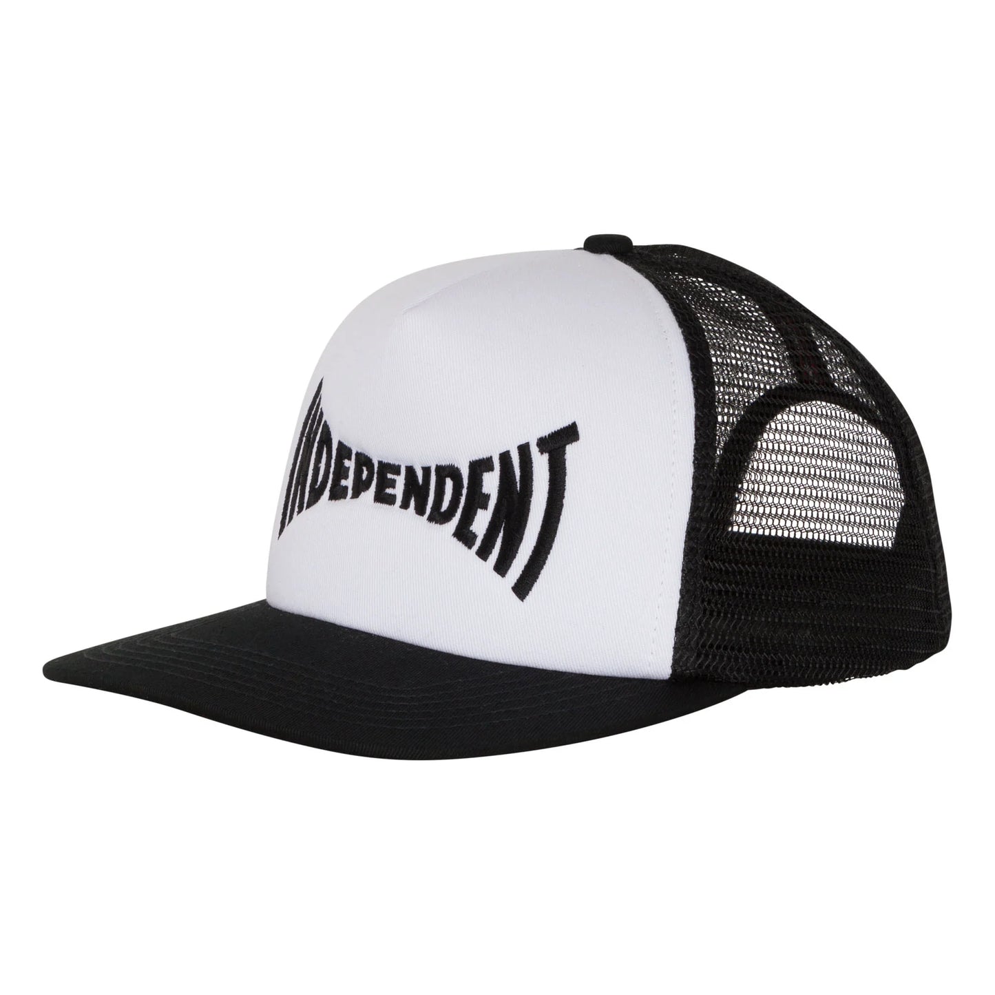 Independent Span Mesh Trucker Hat - White/Black