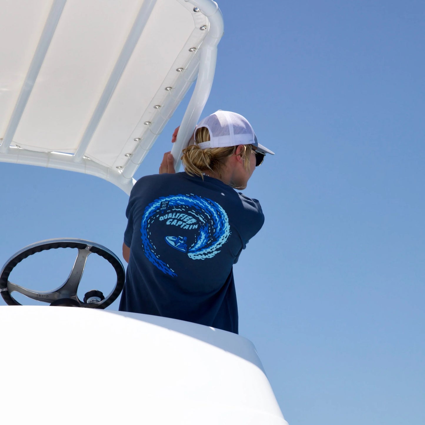 TQC No Wake Tee - Blue Fin
