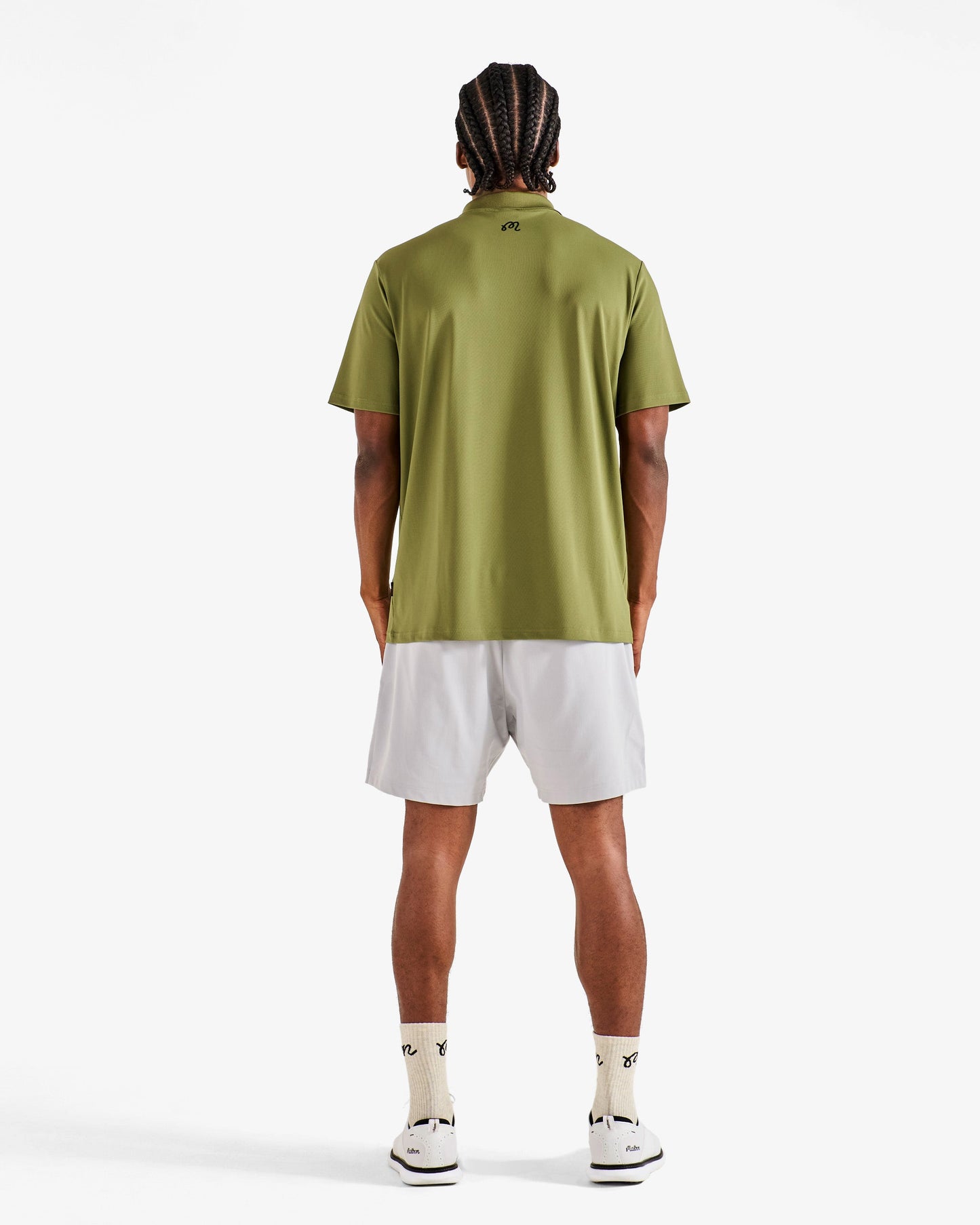 Malbon Block Placket Polo - Military Green