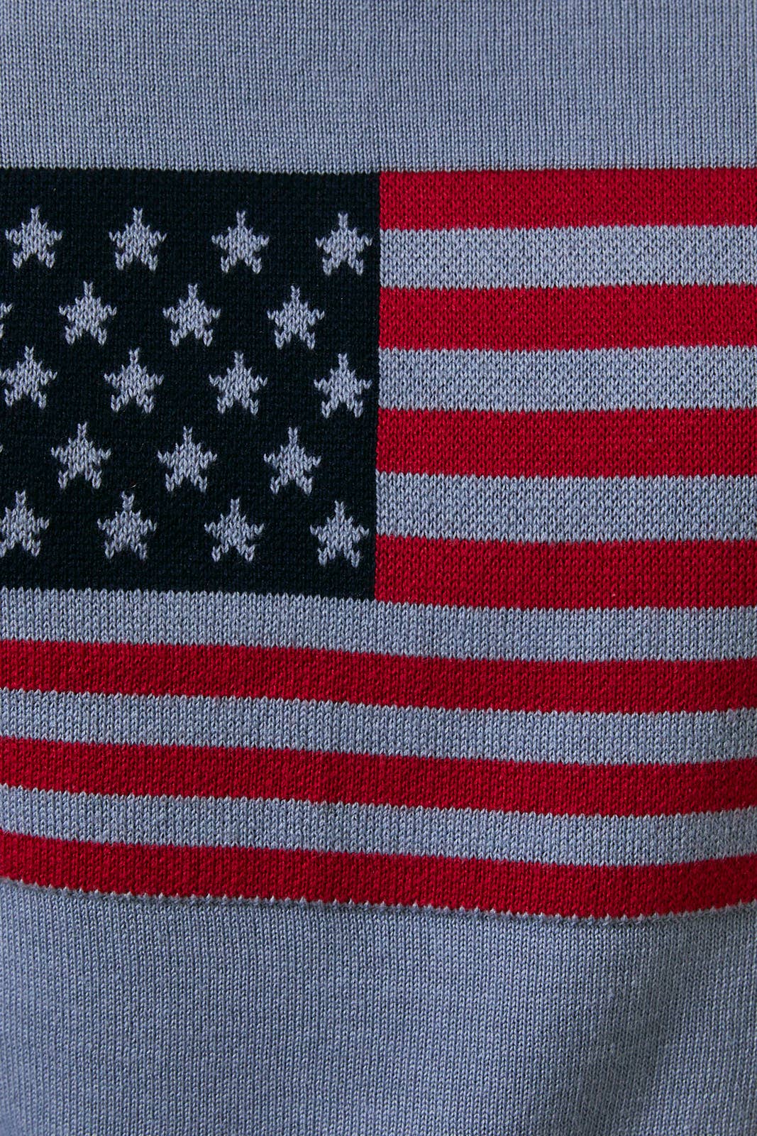 Mock Neck USA Sweater - Light Blue